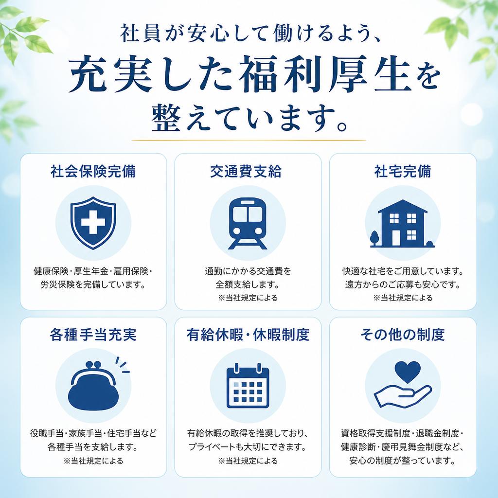 業界トップクラスの福利厚生