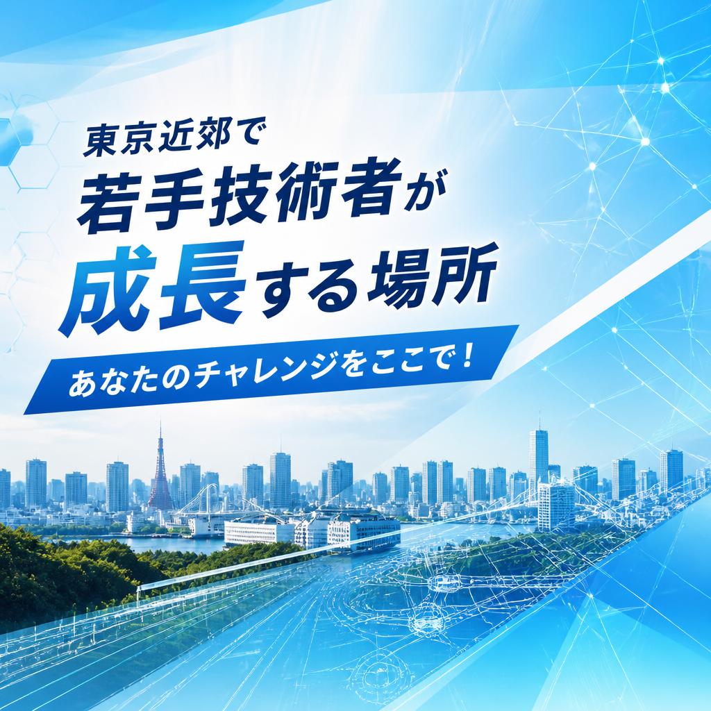 東京近郊で若手技術者が成長する場所、あなたのチャレンジをここで！