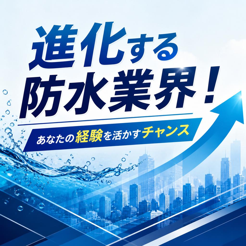 進化する防水業界！あなたの経験を活かすチャンス