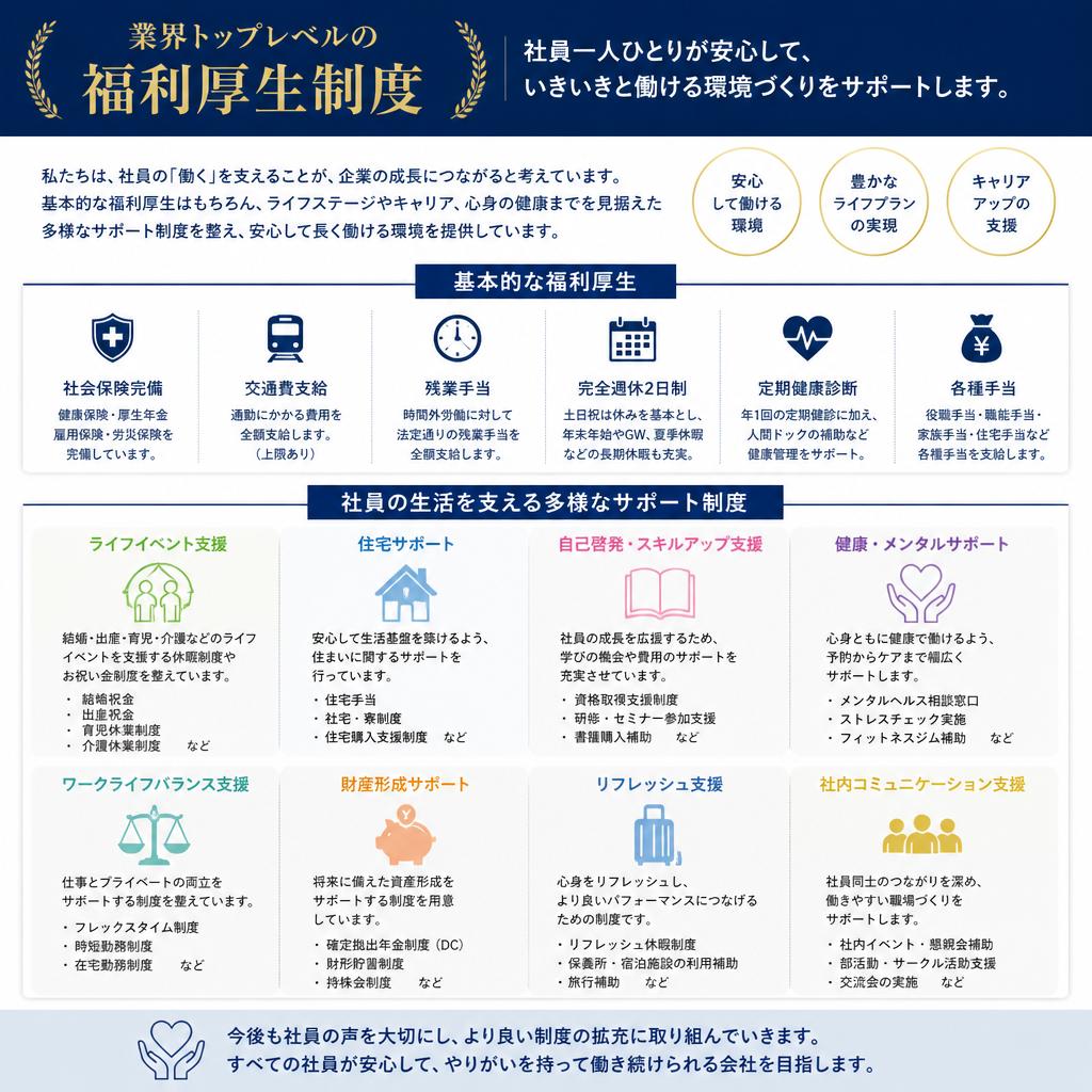 充実の福利厚生制度