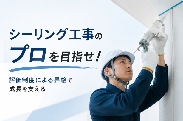 シーリング工事のプロを目指せ！評価制度による昇給で成長を支える