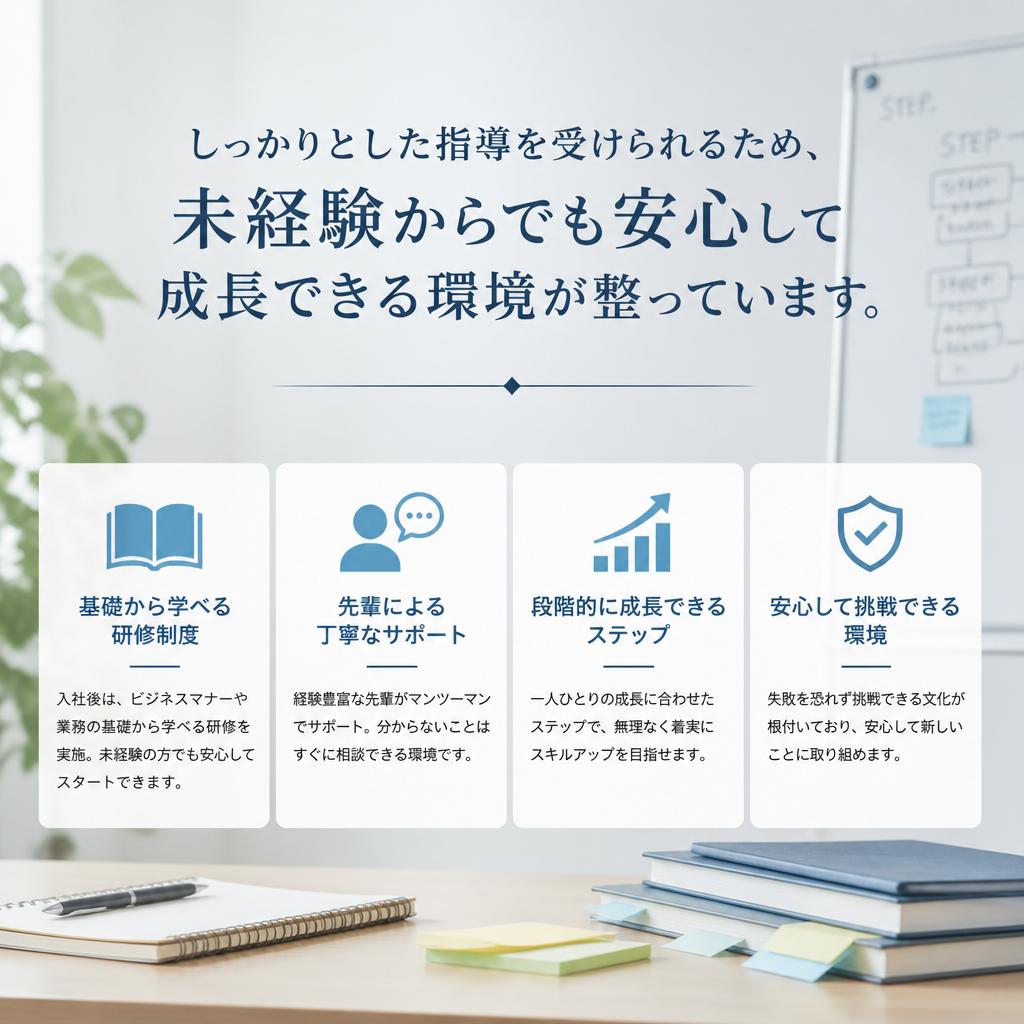 未経験者も安心のサポート体制