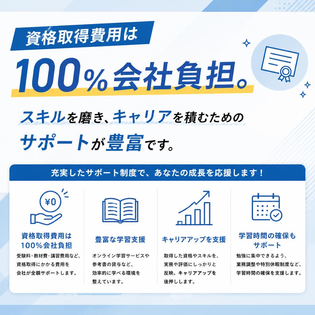キャリアアップと資格取得サポート