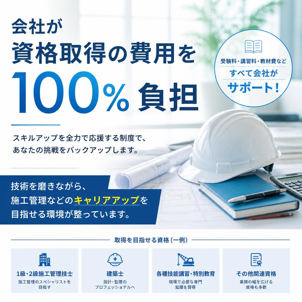 資格取得サポート！キャリアアップのチャンス