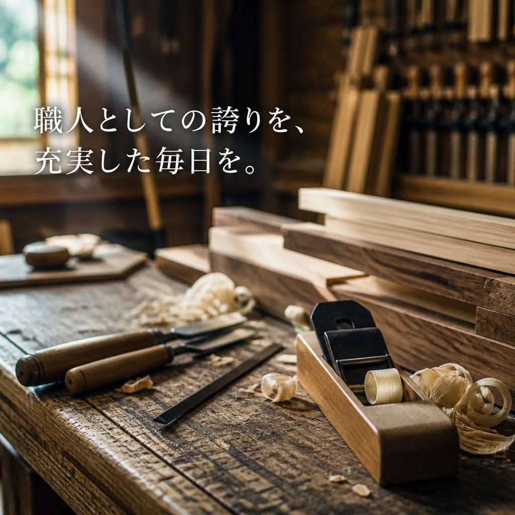 職人としての誇りを持ち、充実した毎日を。